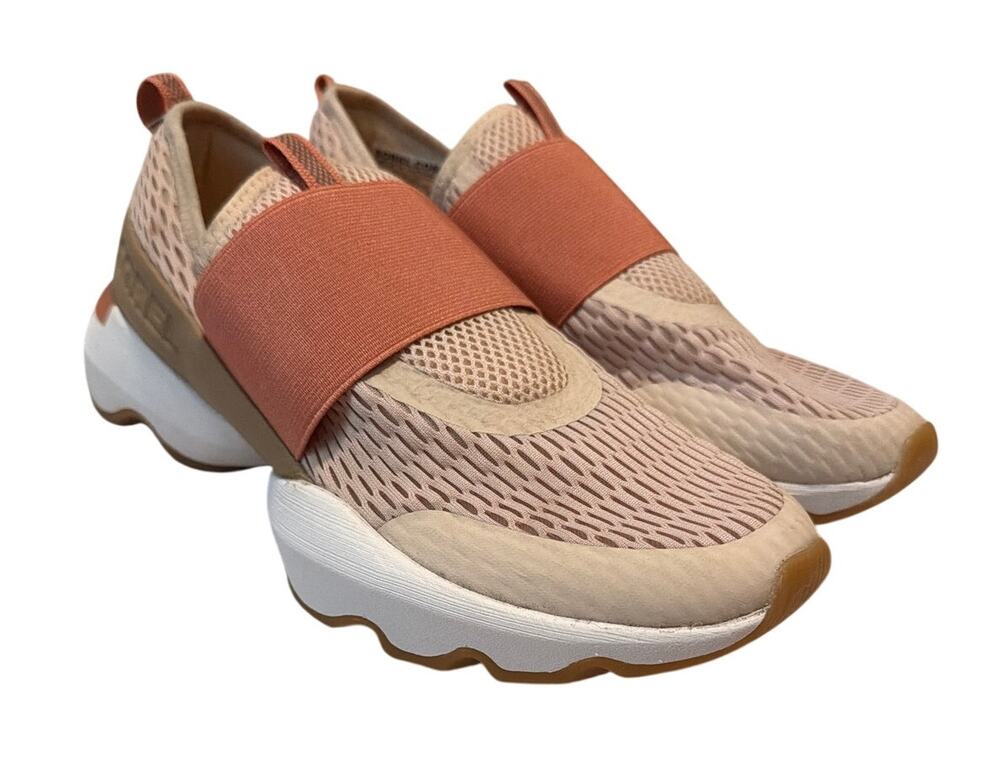 SOREL Kinetic Impact Strap Sneaker Nova Sand Pink Womens Size 10 Beige